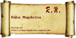 Rába Magdolna névjegykártya