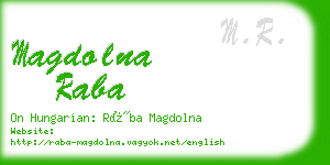 magdolna raba business card
